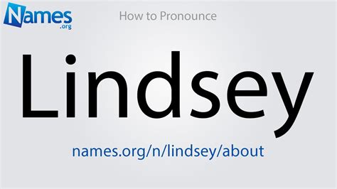 How To Pronounce Lindsey Youtube