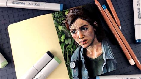 Drawing Ellie The Last Of Us 2 Ps4 Youtube