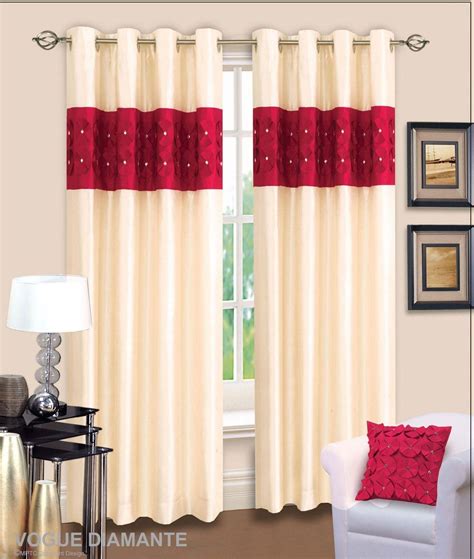 Fantastic Red And Black Living Room Curtains Real Linen