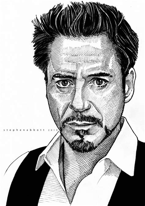 Portrait Of Robert Downey Jr By Stefanosart On Stars Portraits