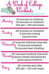 Pictures of Weekly Exercise Routines