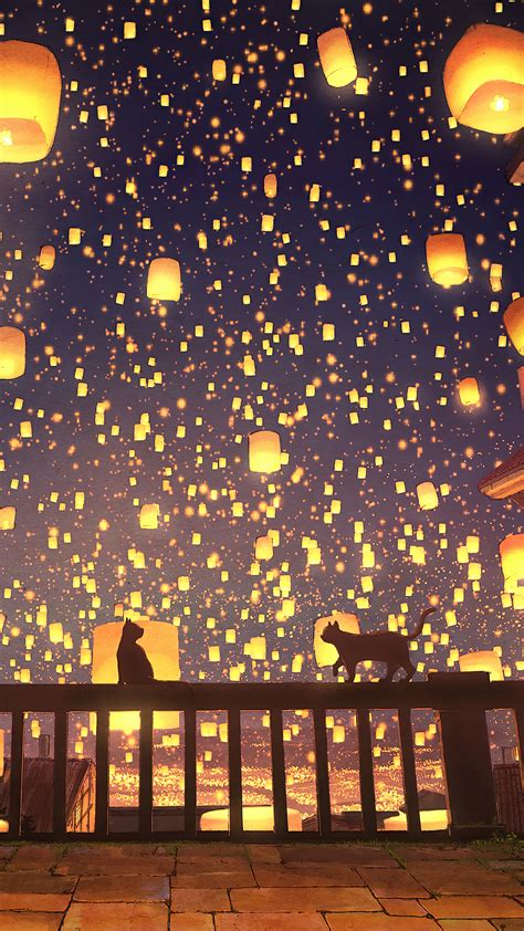 Lanterns In The Sky Wallpaper