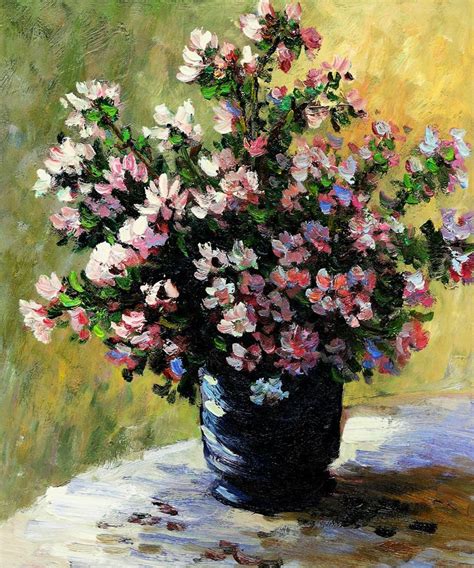 But flower oil paintings do not deserve their stigma among more professional artists. Vase of Flowers - Claude Monet - Oil Painting Replica ...