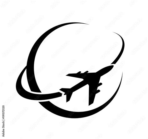 Logo Avion Aviation Voyage Vector De Stock Adobe Stock