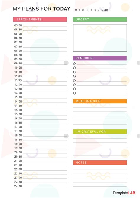 Printable Daily Planner Templates Free In Word Excel Pdf