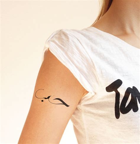 Arabic Calligraphy Love Temporary Tattoo Set Of 2 Etsy