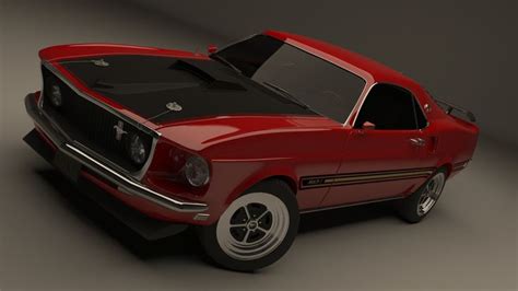 Artstation Ford Mustang 1969 Mach I Guillaume Ameye Ford Mustang