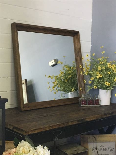 Large Barnwood Mirror Made From Old Wood Etsy