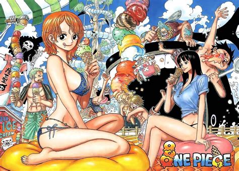 Anime Nami Cream Robin Hd Nico Ice Cream Art Ice One Piece X P Piece One Hd