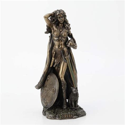 Freya Norse Goddess Of Love Beauty And Fertility Statue Bronze Finish Figurine Greek Artworks