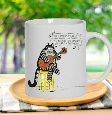 B Kliban Cat Guitar Player Mens Coffee Mug Best T For Friends