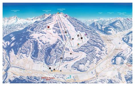 Large Detailed Piste Map Of Eben Salzburg Sportwelt Ski Resort