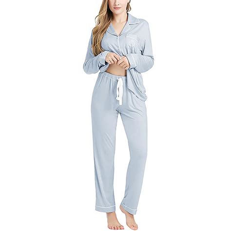 Organic Pajamas For Women Luxury Bamboo Pajama Set Cozy Environmentally Friendly Super Comfy Pj