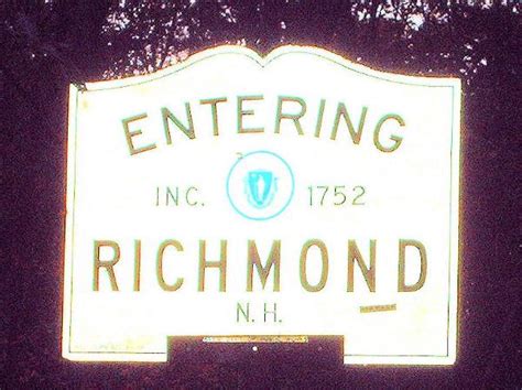 Richmond Nh Small Town Big Name On