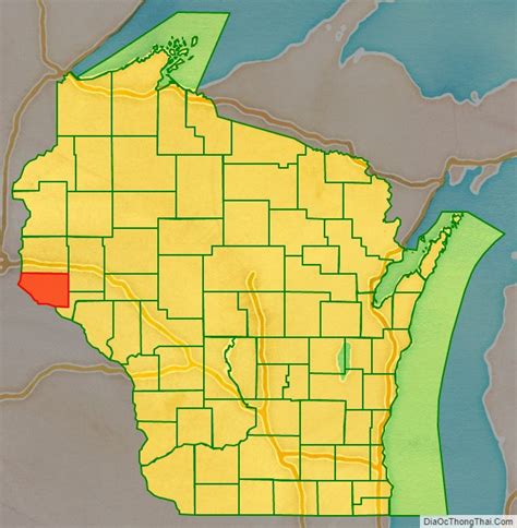 Map Of Pierce County Wisconsin Địa Ốc Thông Thái