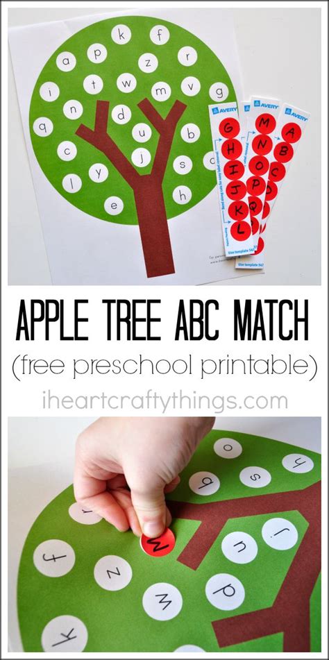 Alphabet Matching Apple Tree Freebie In 2020 Alphabet