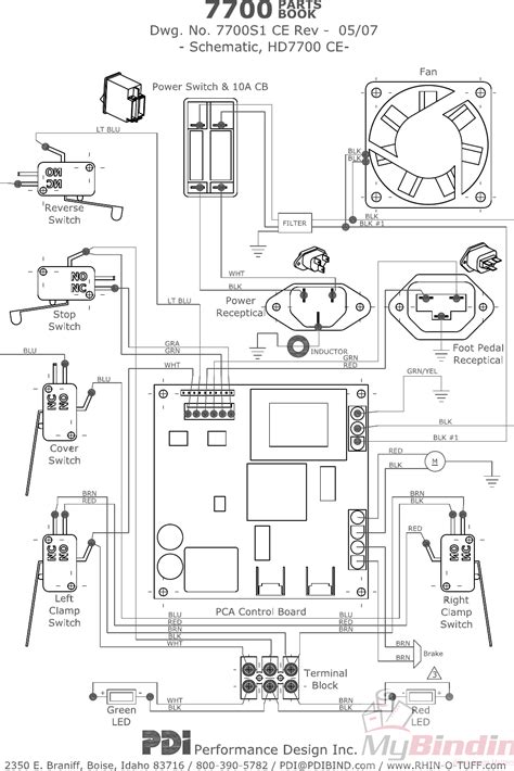 Mybinding Electrical 7700 230vac Wiring Diagram User Manual