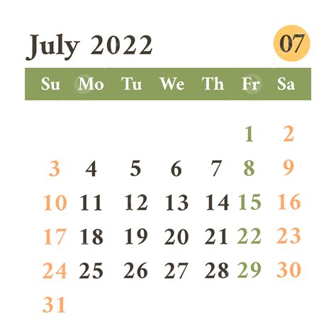 Design Calendar Of July 2022 Calendar July Calendar Design Calendar