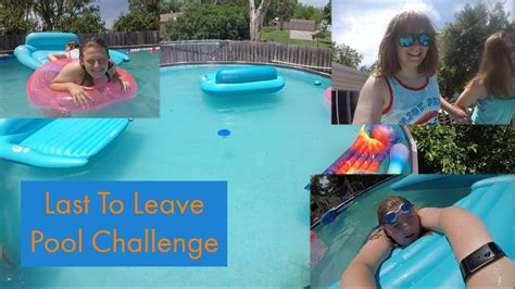 Last To Leave Pool Challenge Youtube