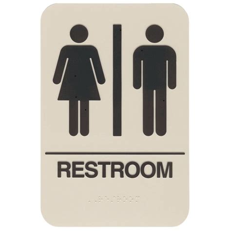 Ada Compliant Womens Restroom Sign Black