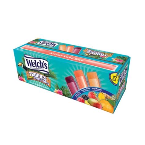 Welchs Tropics Giant Freezer Pops Pack Of 27 27 Count Pack Of 1