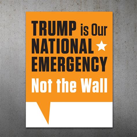 National Emergency Anti Trump Protest Sign Poster Canvas Print