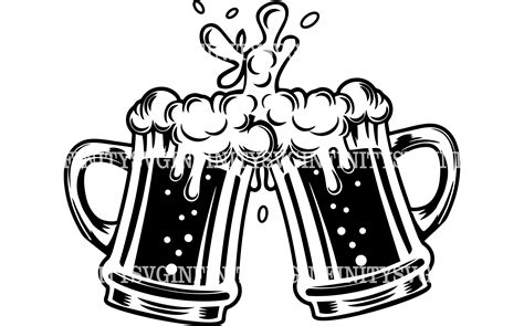 Beer Mugs SVG Beer SVG Mugs Of Beer SVG Beer Clipart Beer Etsy Canada