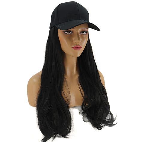 Women Long Curly Fashion Baseball Cap Wig With Hat Cosplay Halloween Party Hair Ebay