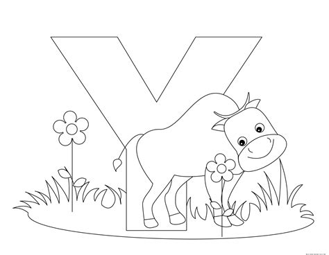 Show your kids a fun way to learn the abcs with alphabet printables they can color. Printable Animal Alphabet Letter Y is for Yak - Free Kids ...