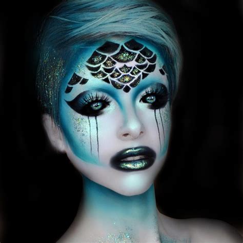 makeup effects that transform the artist makeup sea siren deep sea mermaid