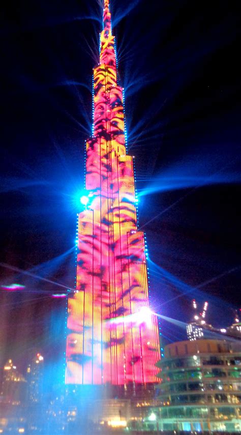Dubais Laser And Light Show At The Burj Khalifa Sheikh Mohammed Bin