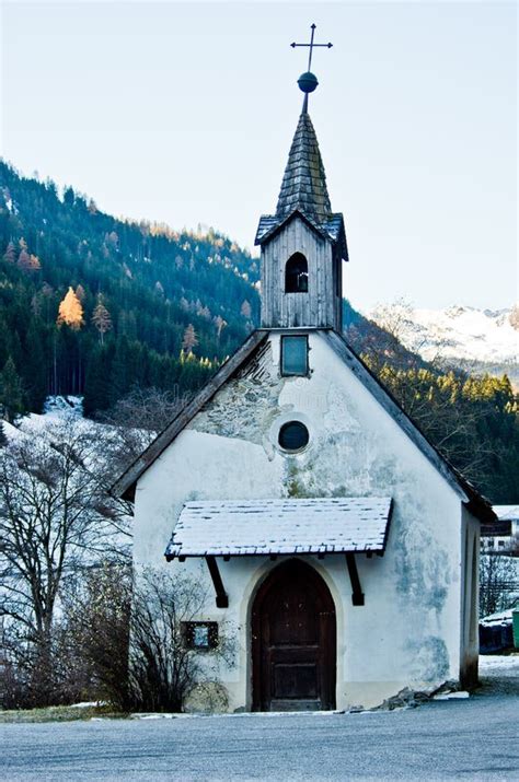Small Mountain Church With Snow Stock Photo Image Of Alpine