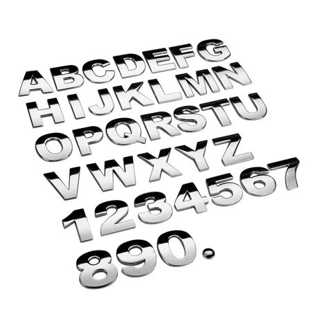 Diy 3d Alphabet Abc Metal Car Stickers Autocaress