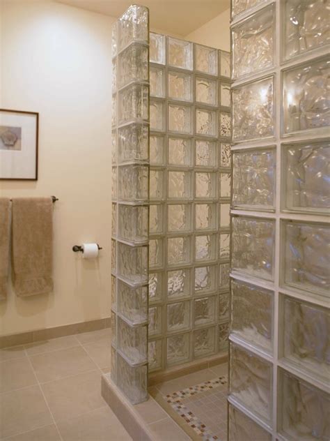 Glass Block Shower Enclosure Design Pictures Remodel Decor And Ideas Glass Block Shower