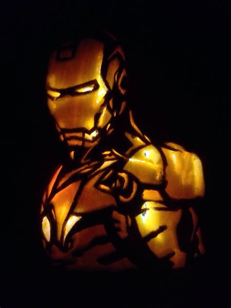 Best Templates Iron Man Pumpkin Stencil