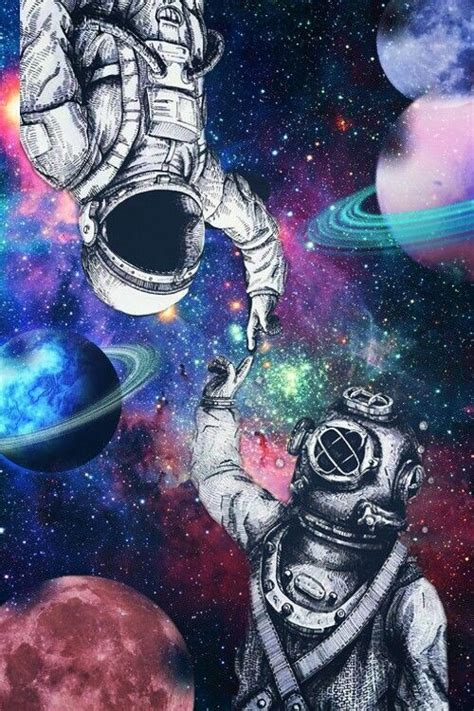 Planet Astronaut Galaxy Image By Lizeth Colunga Space Artwork
