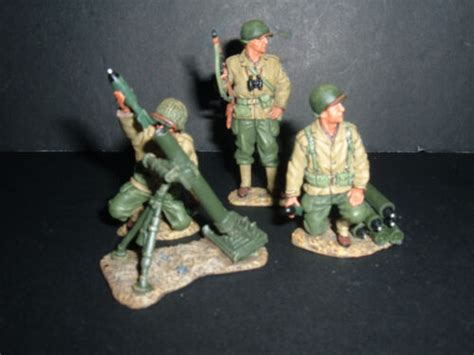 King And Country Dd32 Us 3rd Infantry 88mm Mortar Gun Team Metal Toy