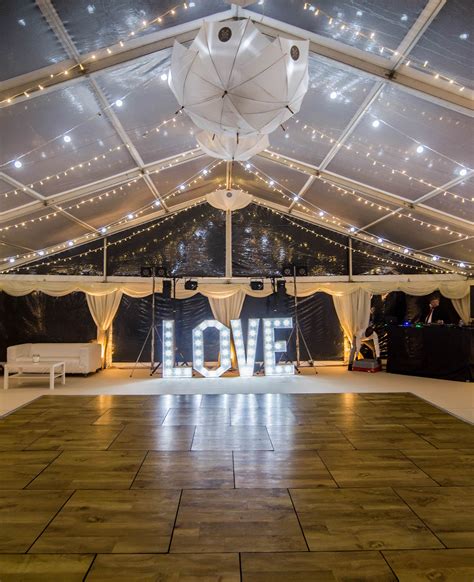 Stunning Clear Roof Marquee Ready For The Wedding Party Fairy Lights