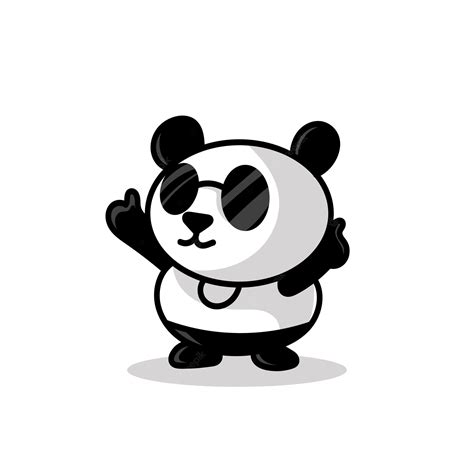 Premium Vector Cute Panda Cartoon Mascot Logo Flat Design Premium Vector
