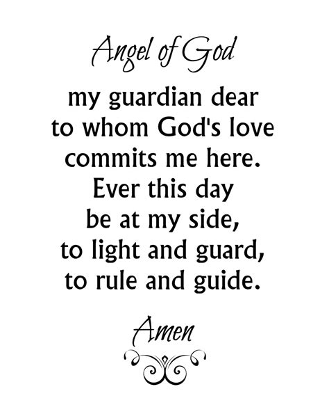 Angel Of God Prayer Print Guardian Angel Prayer 5x7 8x10 Christian