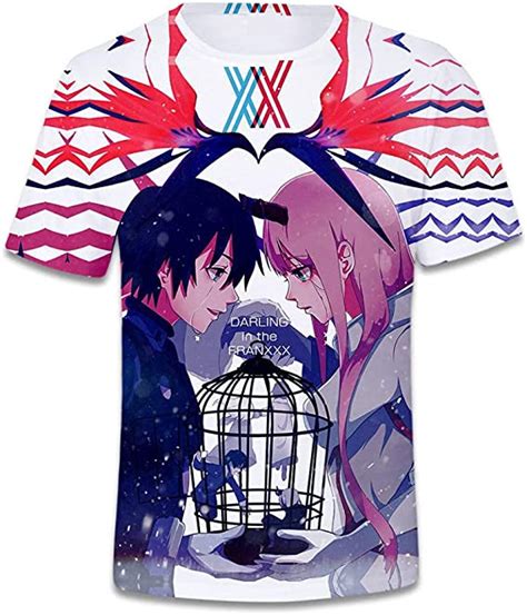 Impresión 3d Anime Darling En El Franxx Boy Girl T Shirt Mens Zero Dos