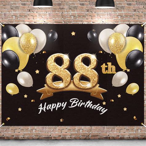 Buy Pakboom Happy 88th Birthday Banner Backdrop 88 Birthday Party
