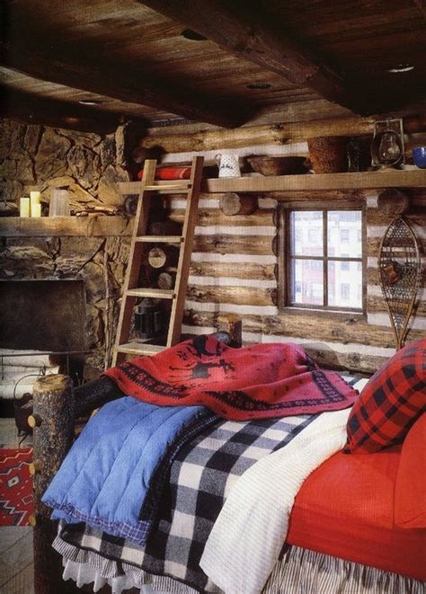 The outside wall of a rustic log cabin home to be used for background for copyspace. Rustic Cabin Interior | Outdoor | Pinterest