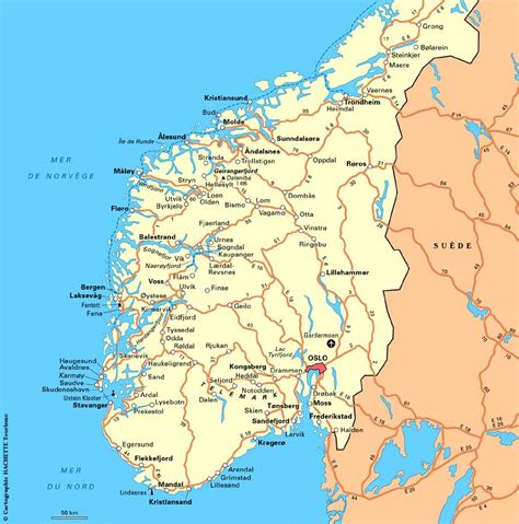 Carte De La Norvège Norvège Carte Des Villes Relief Politique