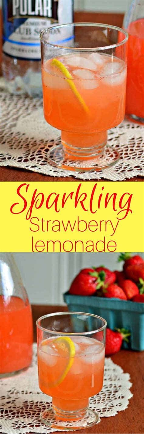 Sweet Tangy And Sparkling Strawberry Lemonade Is The Perfect Drink To
