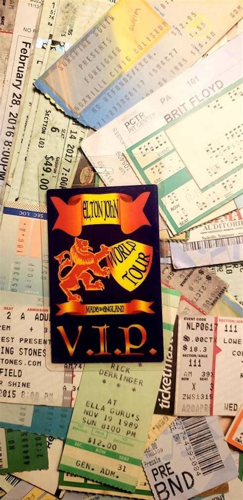 Elton John Laminated VIP Backstage Pass From The Made In Etsy