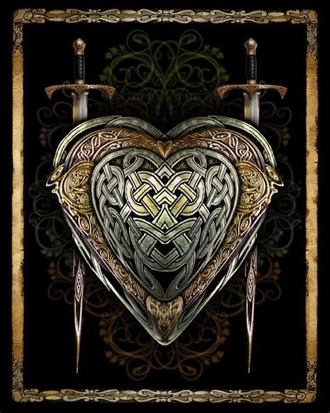 The Warrior Heart Art Print By Brian Giberson Celtic Art Celtic