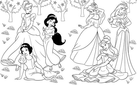 As Princesas Colorir Imprimir