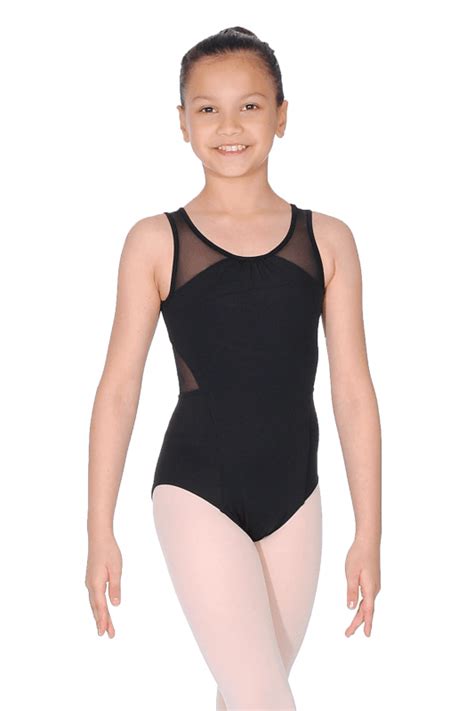 Bloch Girls Gathered Neck Dance Leotard Keyhole Back Cl3505b