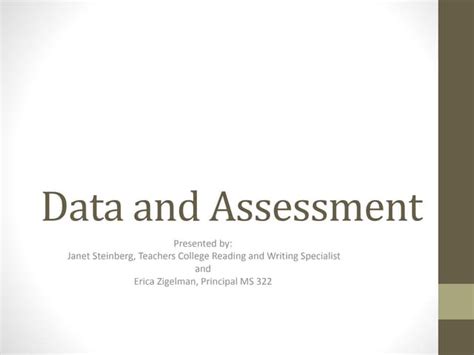 Data And Assessment Powerpoint Presentation 2015 Ppt